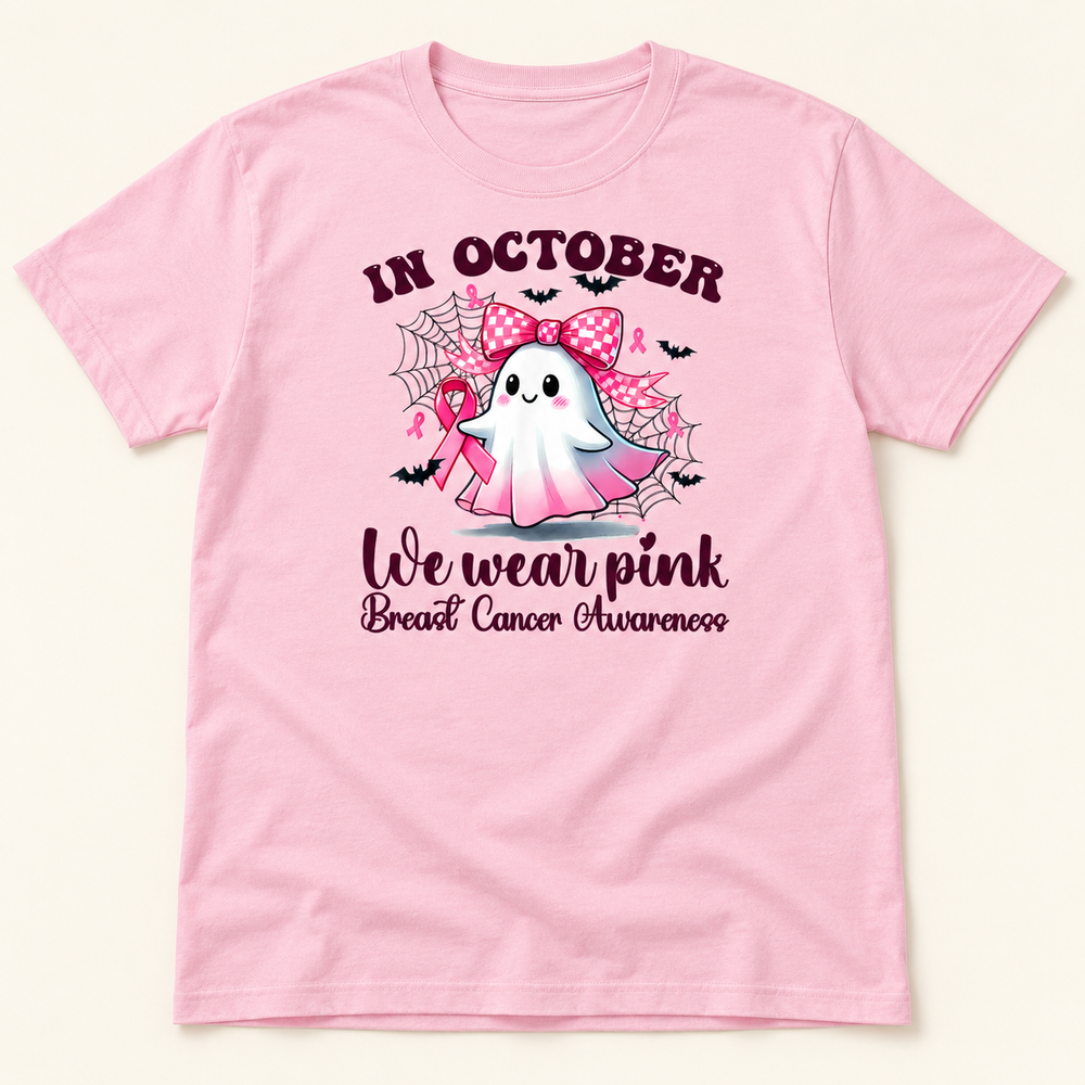 Checkered Bow Ghost — We Wear Pink