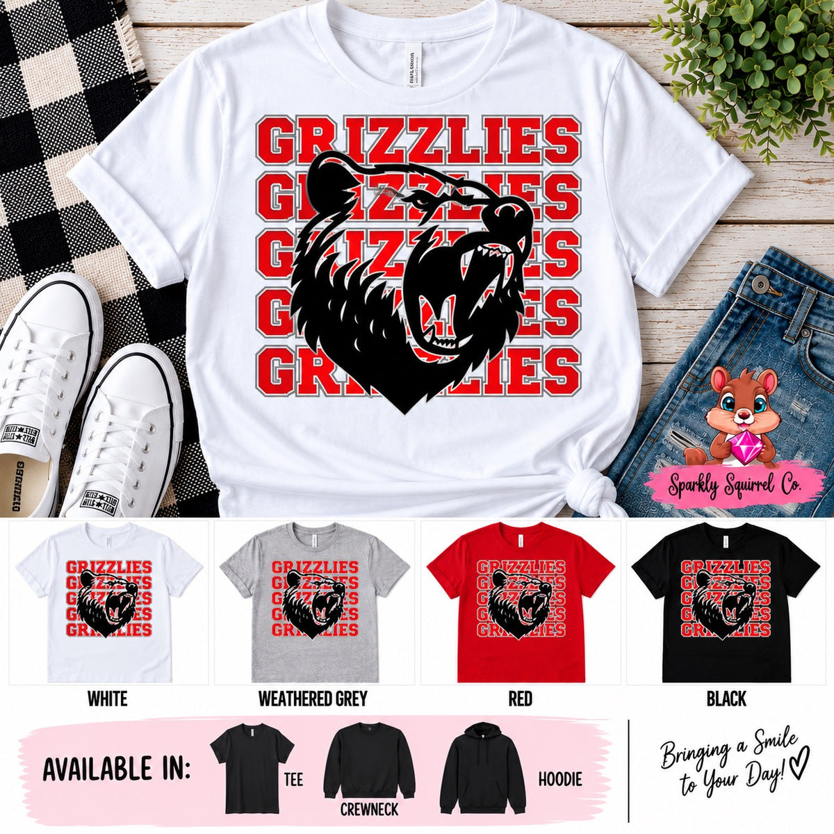Grizzlies repeat roaring bear apparel mockup