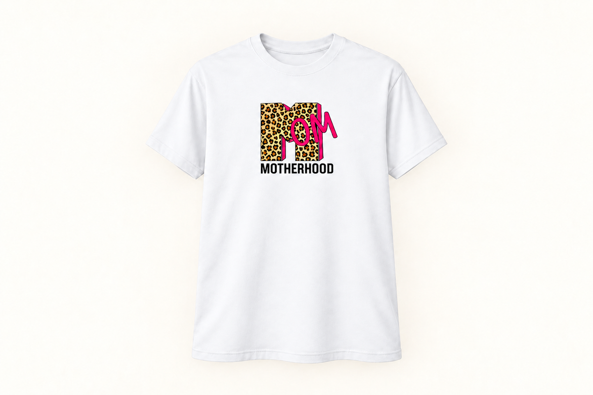 Leopard Motherhood Tee in white