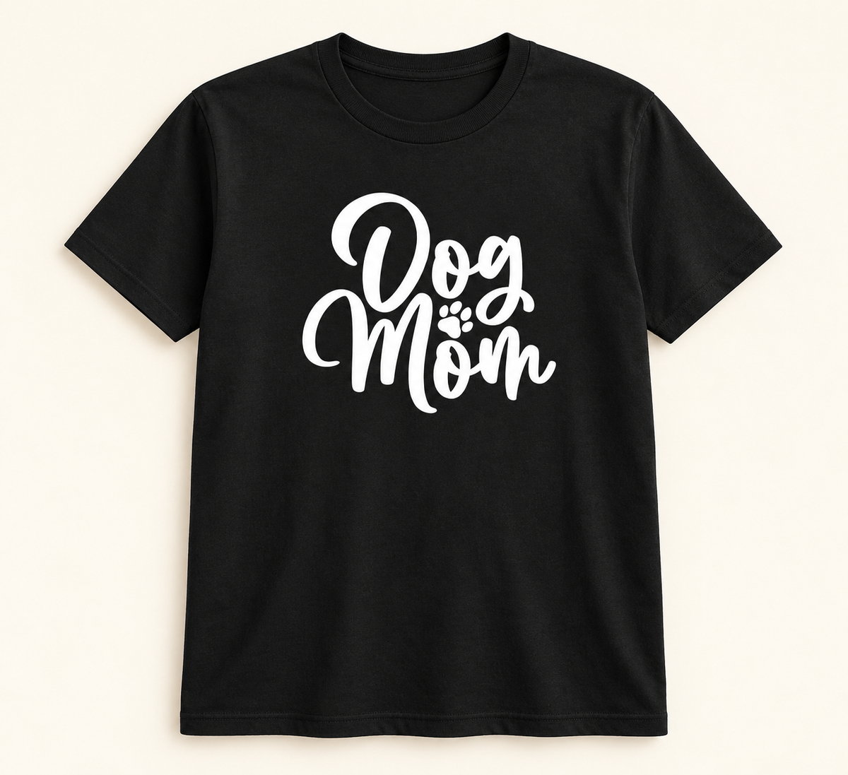 Dog Mom Tee in Black