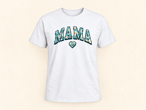 Daisy Mama Tee in white