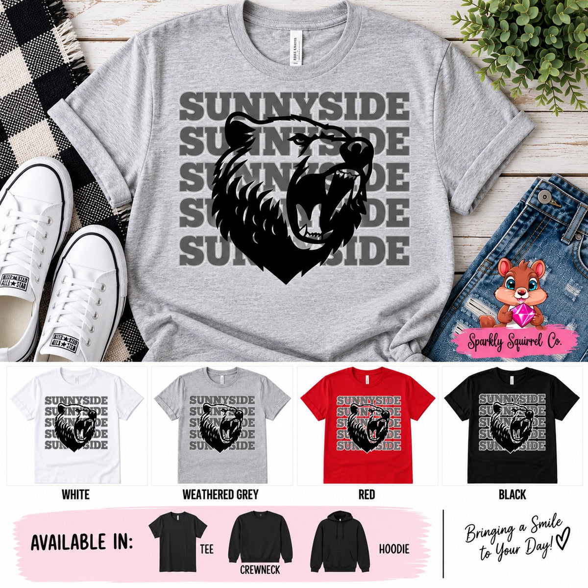 Sunnyside roaring Grizzly apparel mockup